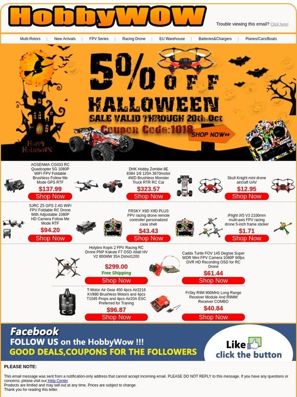 Sitewide 5% OFF Exclusive Halloween