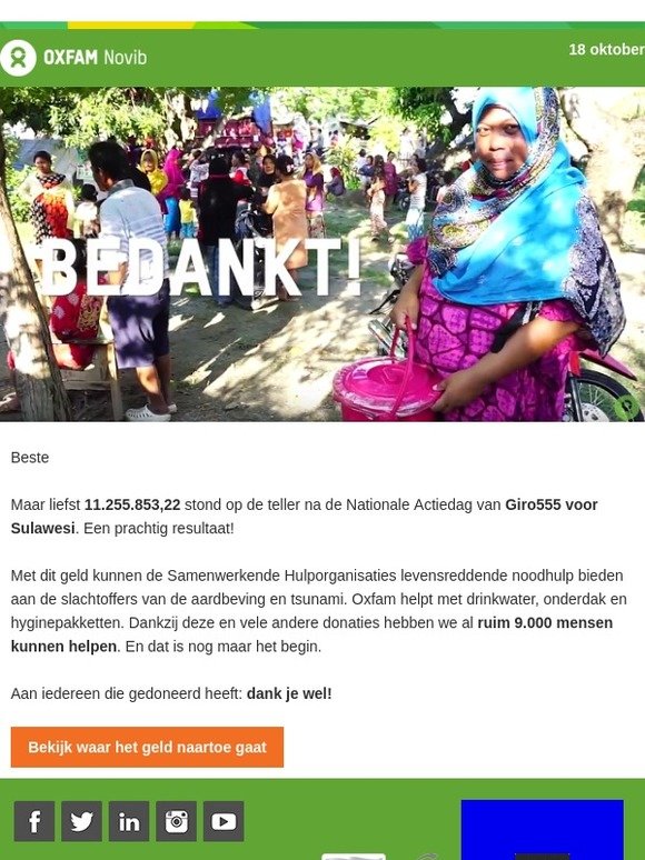 Noodhulp Sulawesi in volle gang