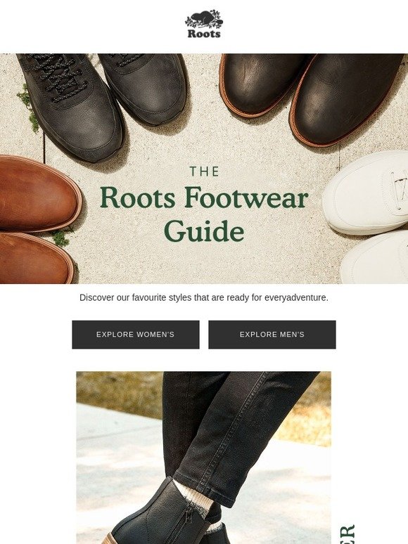 Roots Canada The Roots Footwear Guide is here Milled