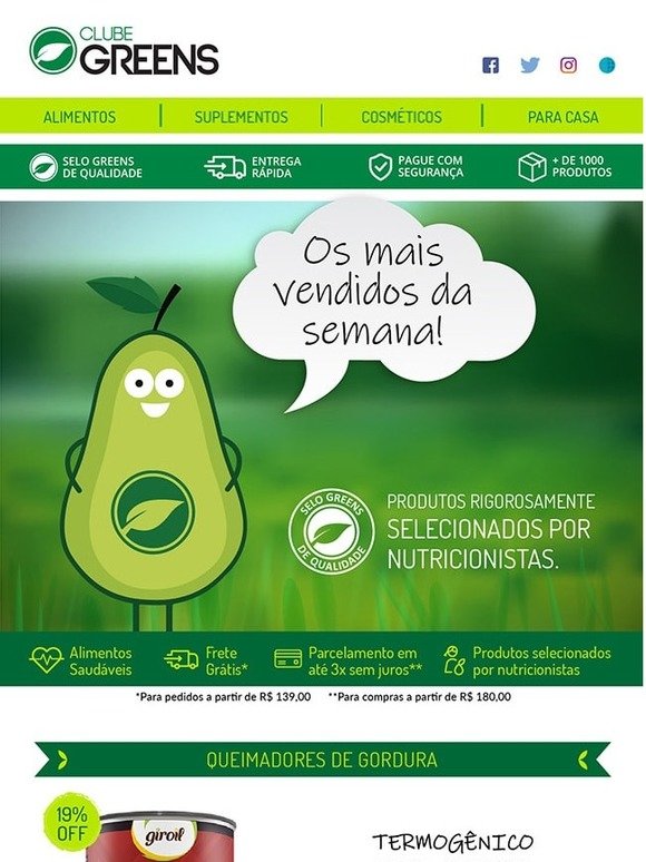Os mais vendidos da semana em promoção 😃