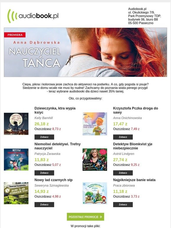 Baśnie, bajki i przygody! Audiobooki dla dzieci nawet 35% taniej!