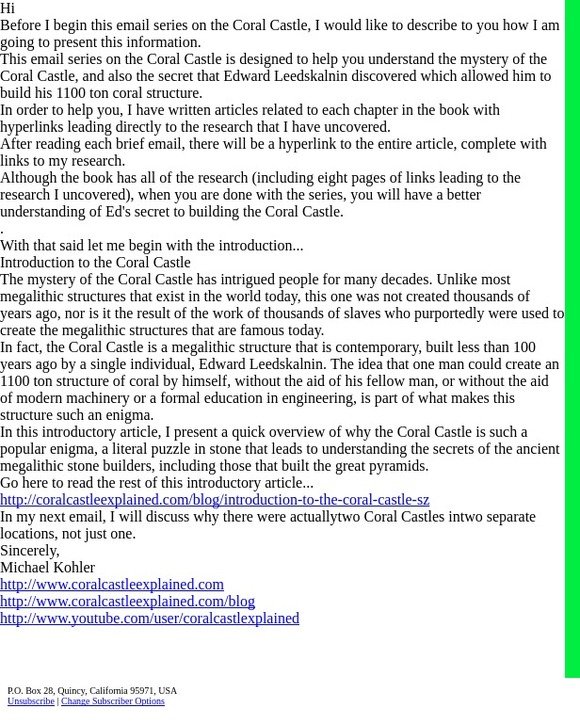 Coral Castle Explained - Introduction