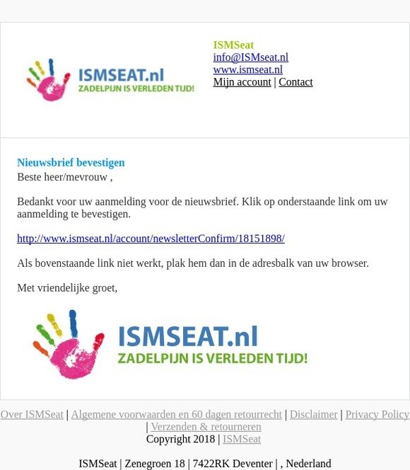 Nieuwsbrief bevestigen