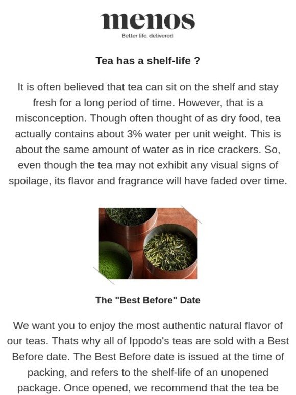 Tea has a shelf life?