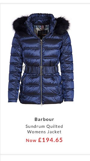 barbour sundrum quilted coat