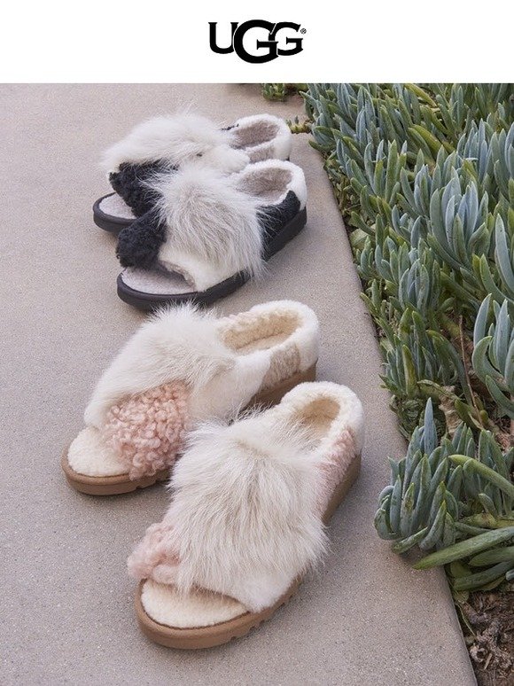 ugg patchwork fluff slipper