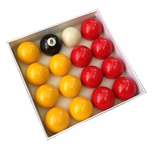 Image of Billiard Pro 2" English Pool Balls - Reds and Yellows