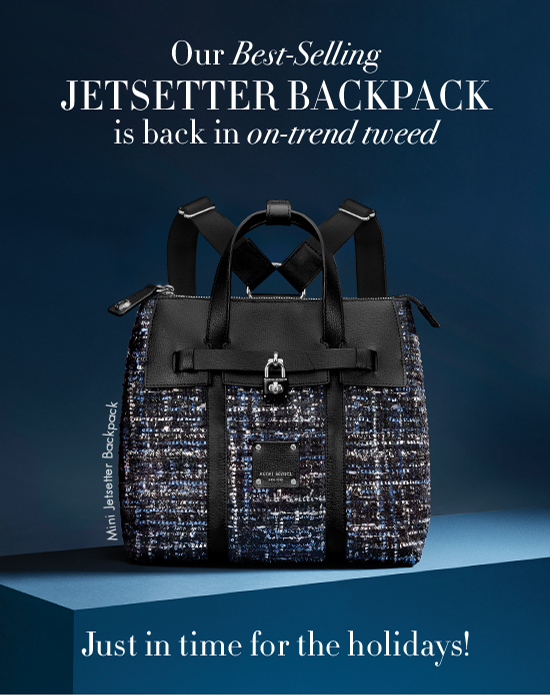 henri bendel tweed backpack