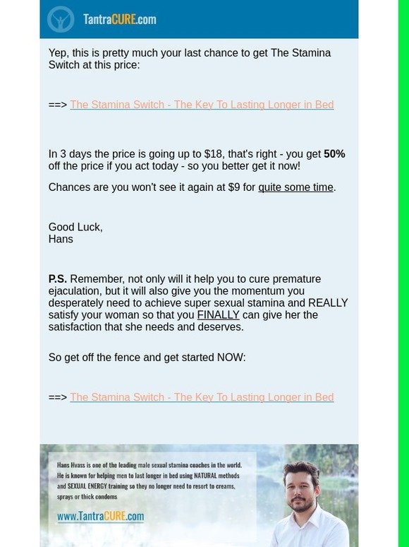 Last chance?