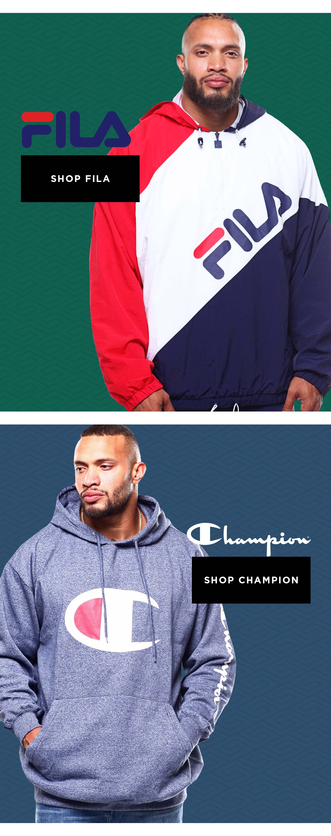 Big and tall cheap fila clothing