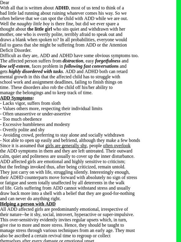 [CADD Newsletter] ADD: Getting Your Facts Right.