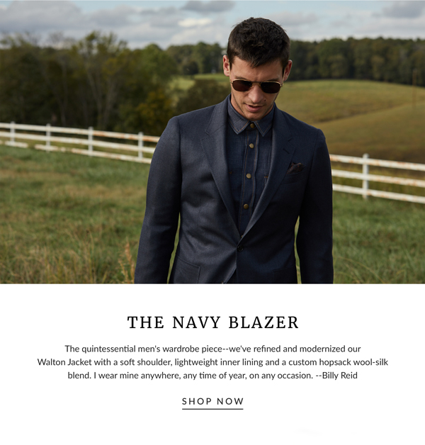 Billy Reid The Essential Navy Blazer Milled