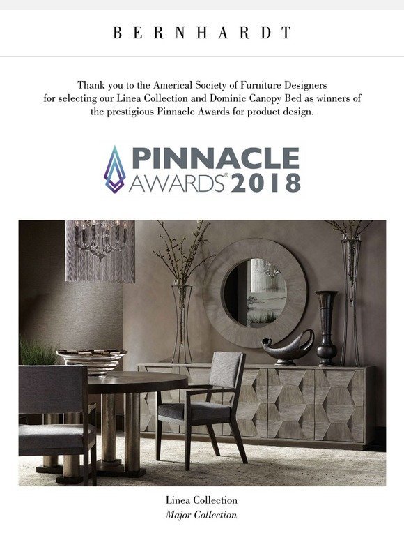 Our products were winners of two 2018 Pinnacle Design Awards