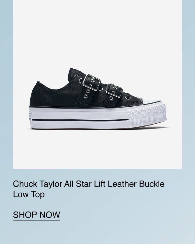 Just Reduced: All Star Lift Leather Buckle Low Top