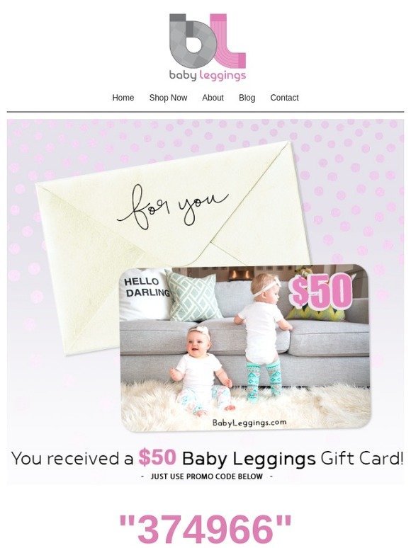 Enjoy 5 FREE Pairs of Baby Leggings! (a $50 Value!)