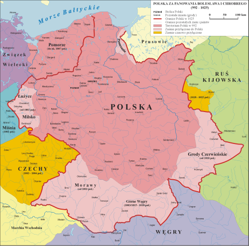 Map of 10th century Poland