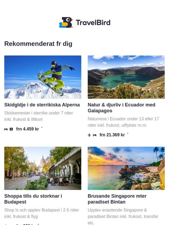 ❄ Hotell & liftkort i Österrike | Rundresa Ecuador | Shoppa i Budapest