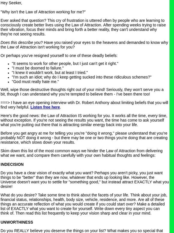 5 Ways You Sabatoge the Law of Attraction | Attractionicity News