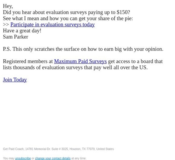 Evaluation Surveys That Pay Up To $150