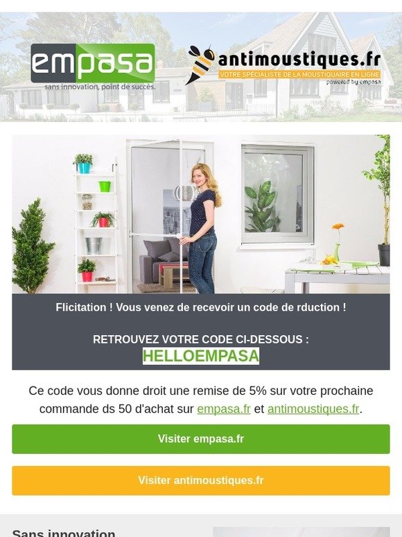 Votre code de réduction Empasa ✨