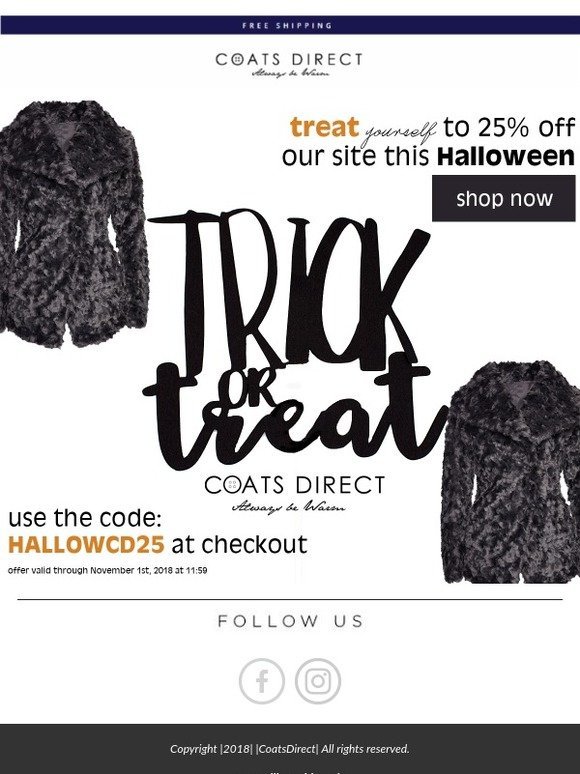 25% off-Your Halloween Promo is Calling!