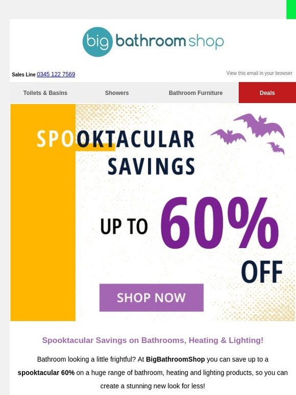 Spooktacular Savings! Up To 60% Off!