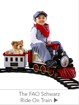 fao schwarz train set ride on