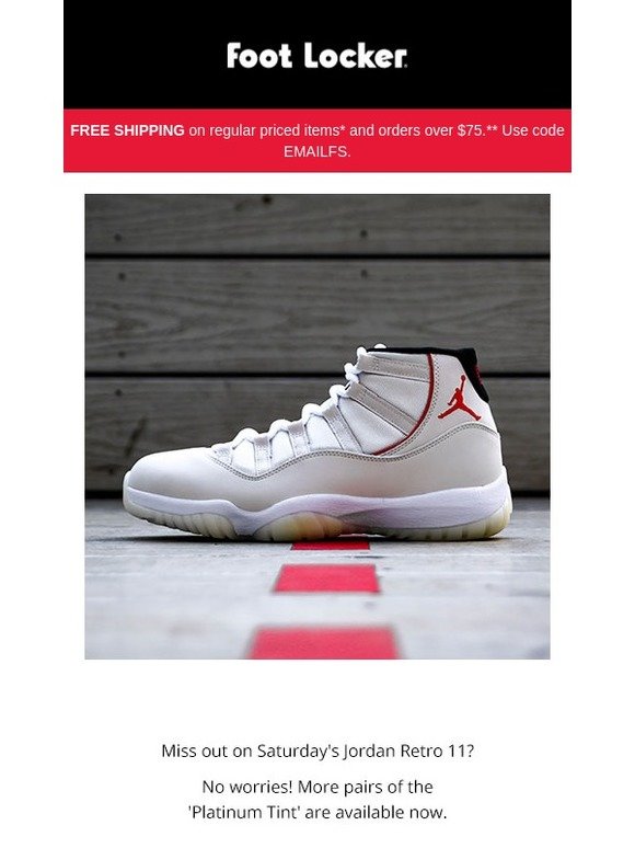 jordan 11 platinum footlocker