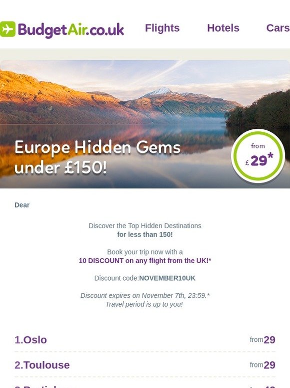 Europe Hidden Gems below £150!