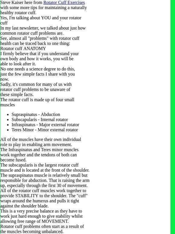Essential to know - Your Rotator Cuff Anatomy
