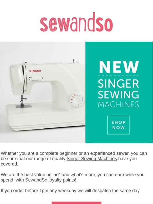 Introducing, Singer Sewing Machines!