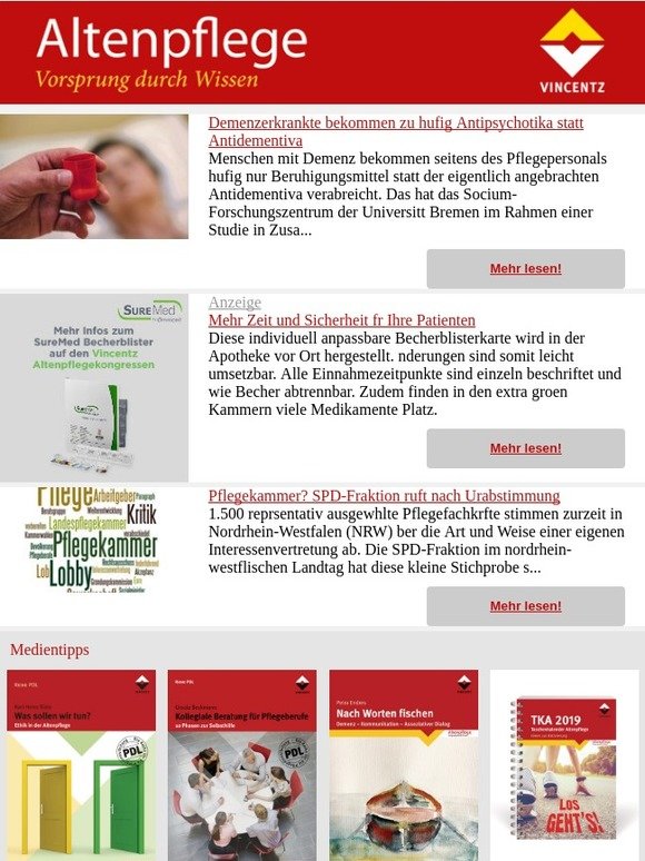 Thema der Woche: Demenzerkrankte bekommen zu viele Beruhigungsmittel
