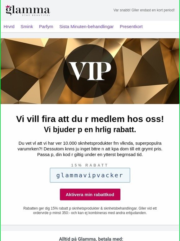 glamma.se Email Newsletters: Shop Sales, Discounts, and Coupon Codes