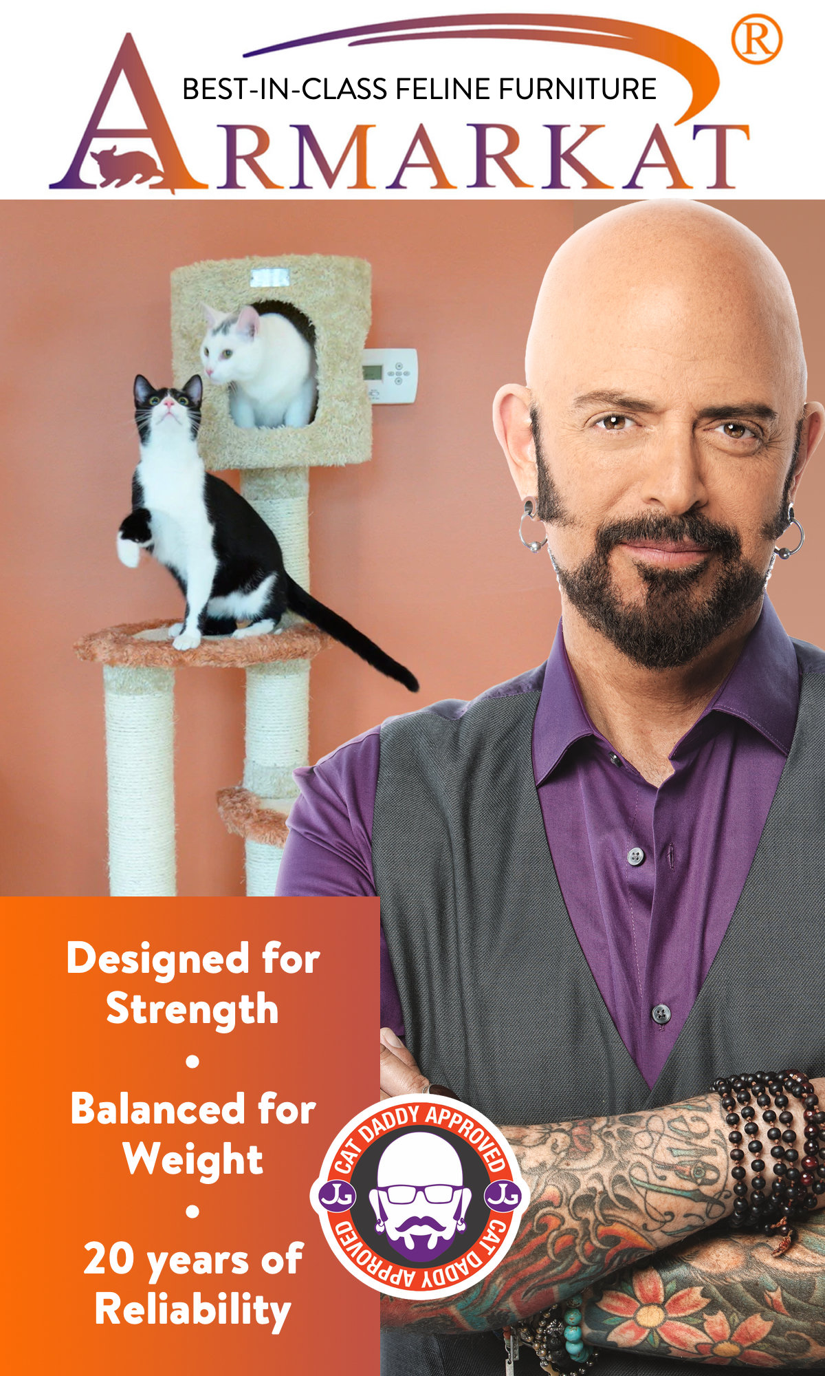 jackson galaxy The Only Cat Daddy Approved Cat Tree is... Milled