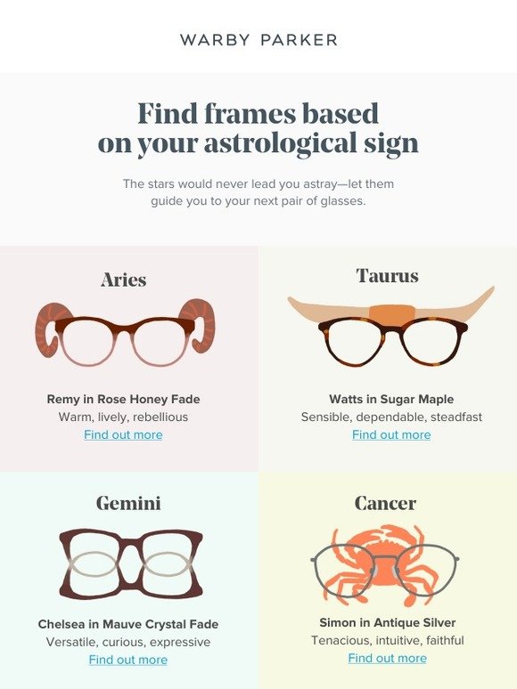 Warby Parker Glasses For Your Star Sign Milled