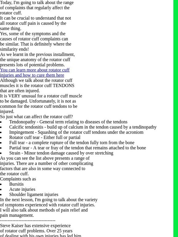 A complete guide to rotator cuff problems
