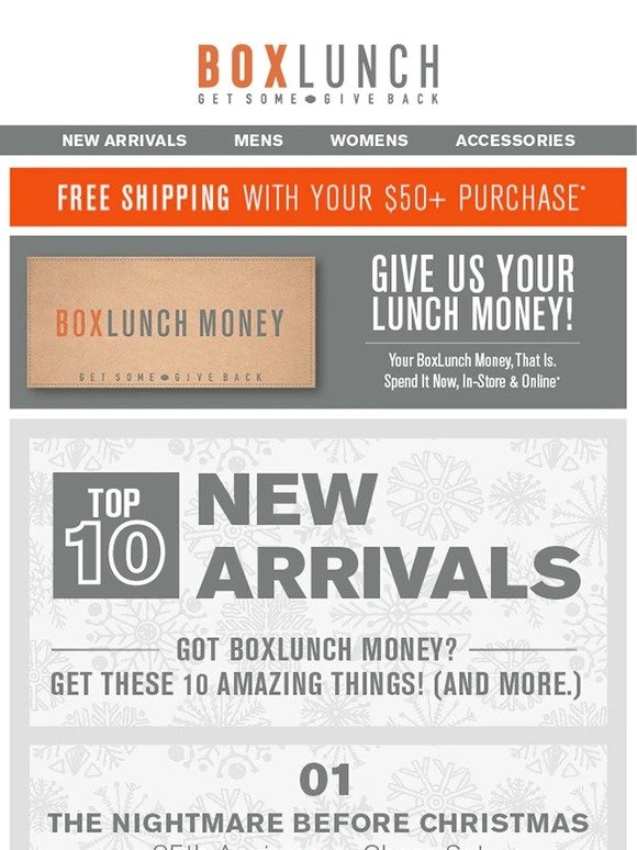 BoxLunch Top 10 ways to spend your BoxLunch Money. Milled