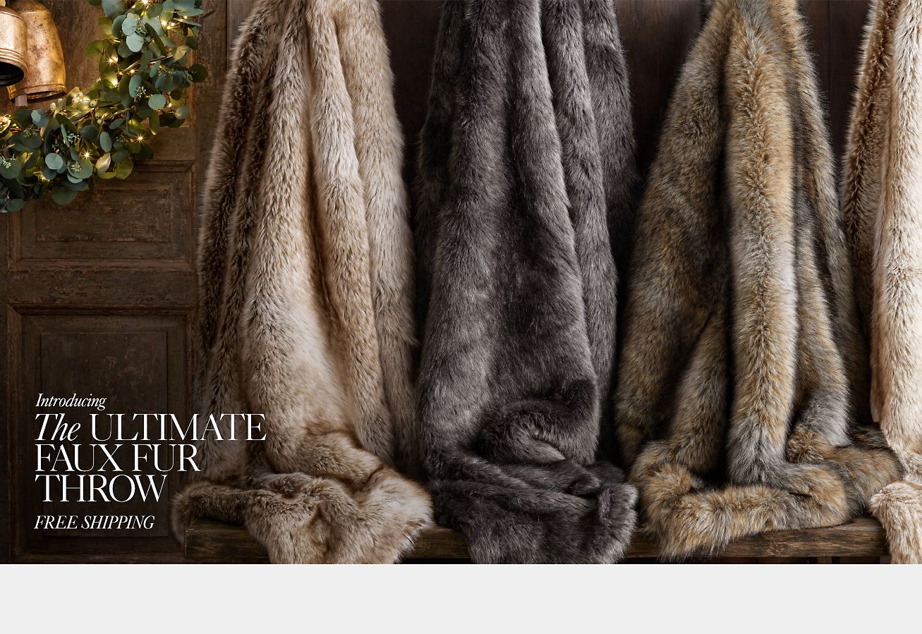 Restoration Hardware Ultimate Faux Fur Throw Off 56