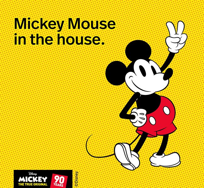 Mickey Mouse in the house.