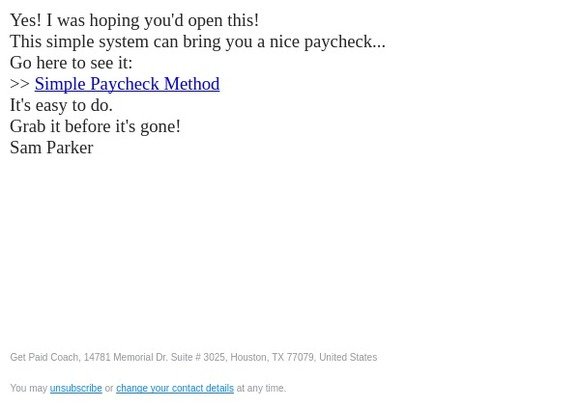 Discover a simple paycheck method from home