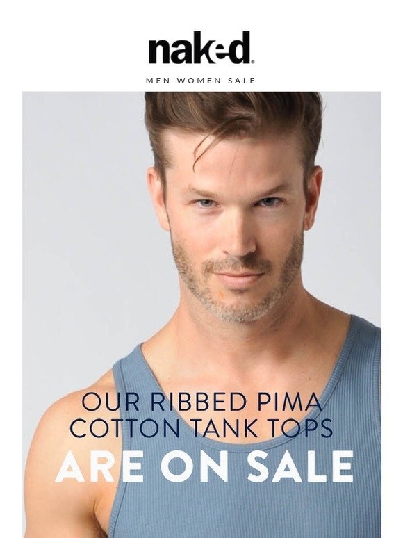 Our Men's Ribbed Pima Undershirts Are On Sale & Ship Free.
