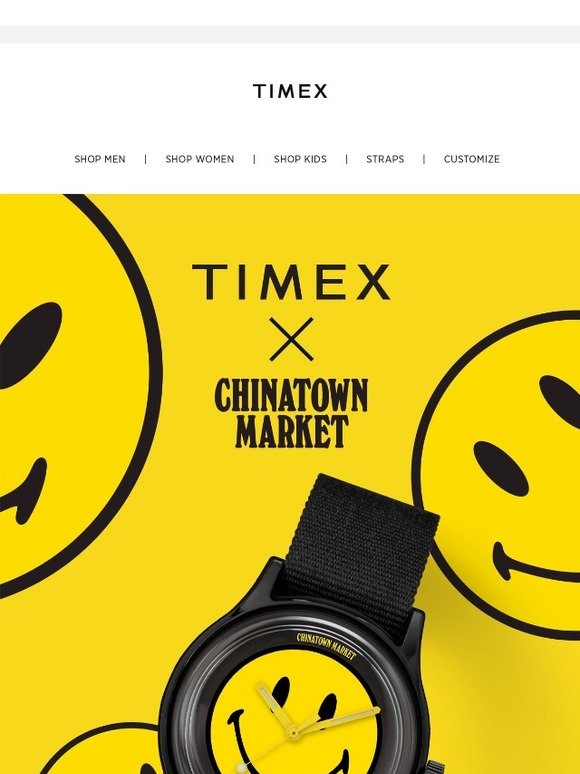 Timex x chinatown on sale market x smiley watch