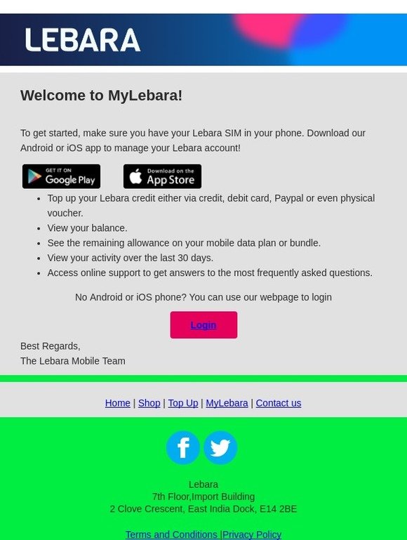 Welcome to Lebara!