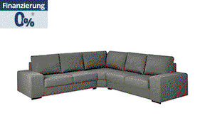 Ecksofa anthrazit - Webstoff Renée