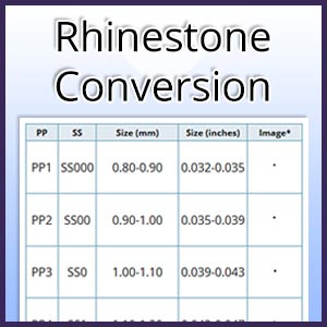 Rhinestone Conversion Chart
