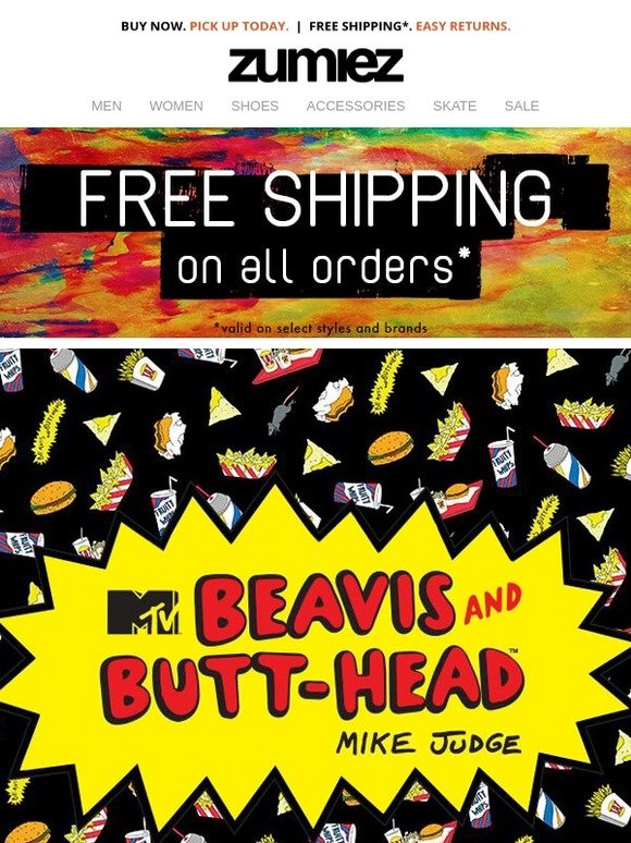 zumiez beavis and butthead