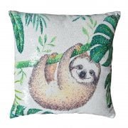 Sequin Cushion - Sloth