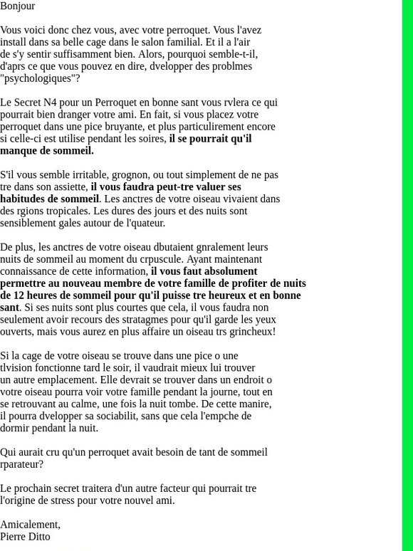 [perroquets]=?UTF-8?B?IENvdXJzIDQgLSBEZSBjb21iaWVuIGRlIHNvbW1laWwgYSByw6llbGxlbWVudCA=?==?UTF-8?B?YmVzb2luIHVuIFBlcnJvcXVldA==?=