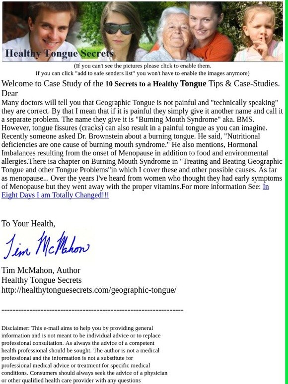 Healthy Tongue Secrets- Burning Mouth Syndrome