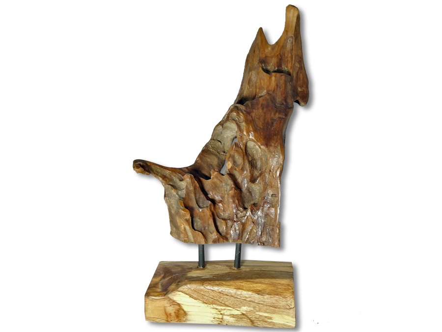 Treibholz, Wurzelholz Skulptur Teak 40cm